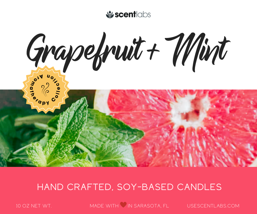 Grapefruit And Mint Aromatherapy Candle